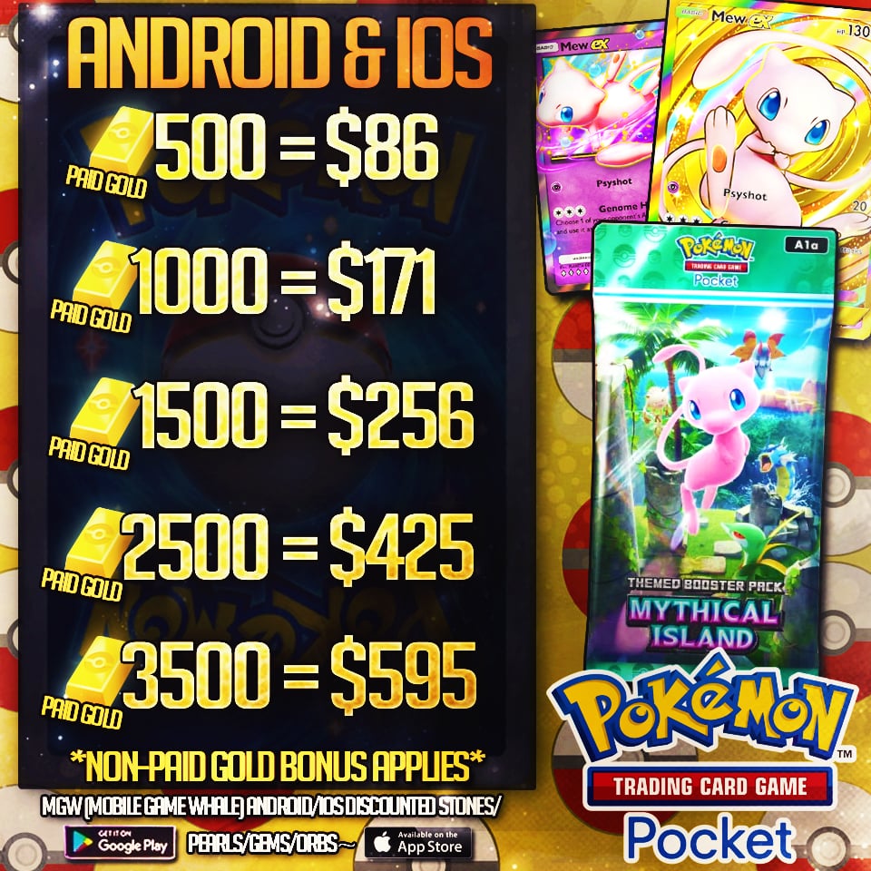 InfinitStones's tweet image. Pokemon TCG Pockect is still available with super fast processing (DM for more information or form to purchase) 

#PokemonTCGPocket