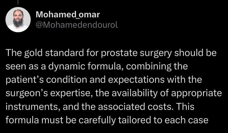 KariTikkinen's tweet image. #Prostate Surgery for #LUTS/#BPO summarized perfectly by Prof @Mohamedendourol 🇪🇬