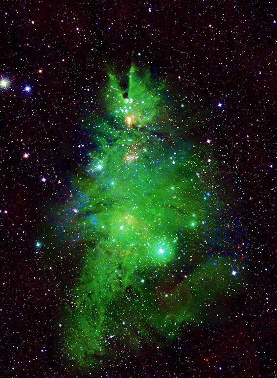 This isn’t photoshop. There’s really a cluster of stars and gas that closely resemble a #Christmas tree

Taken by NASA’s Chandra X-Ray telescope