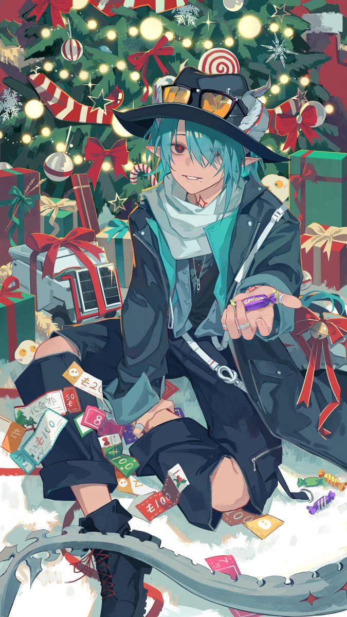 #Arknights #明日方舟 #渡桥  #Mitm 
“Merry Christmas!” 
“优惠券不要可以给我哦，拿糖和你换。” 
🎄🎄🎄
圣诞节画了渡桥宝宝...！宝宝...宝宝