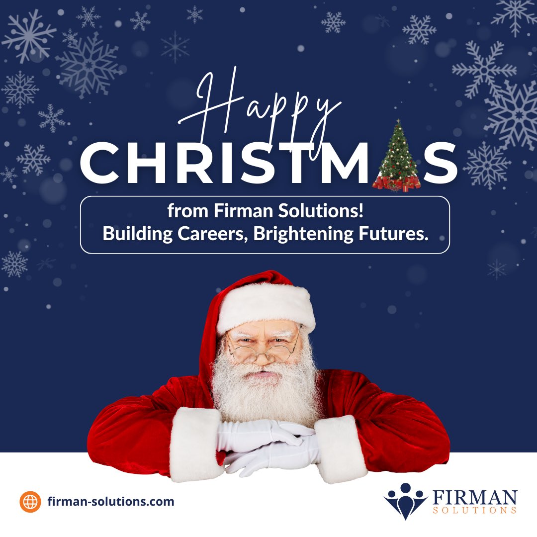 FirmanSolutions's tweet photo. This holiday season, we’re spreading joy and success by building careers and brightening futures. Here’s to a festive celebration and a prosperous New Year ahead!

#FirmanSolutions #MerryChristmas #BuildingCareers #BrighteningFutures #HolidayJoy https://t.co/TR4SqDfJ2R