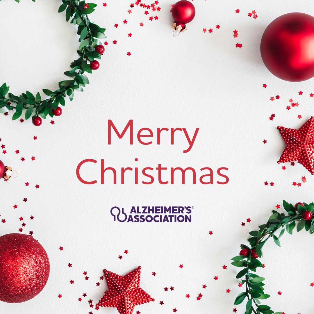 Our chapter offices are closed today in observance of the Christmas holiday. If you need help or support, we are always available through our 24/7 Helpline at 800.272.3900. Best wishes for a safe and healthy holiday! #ENDALZ