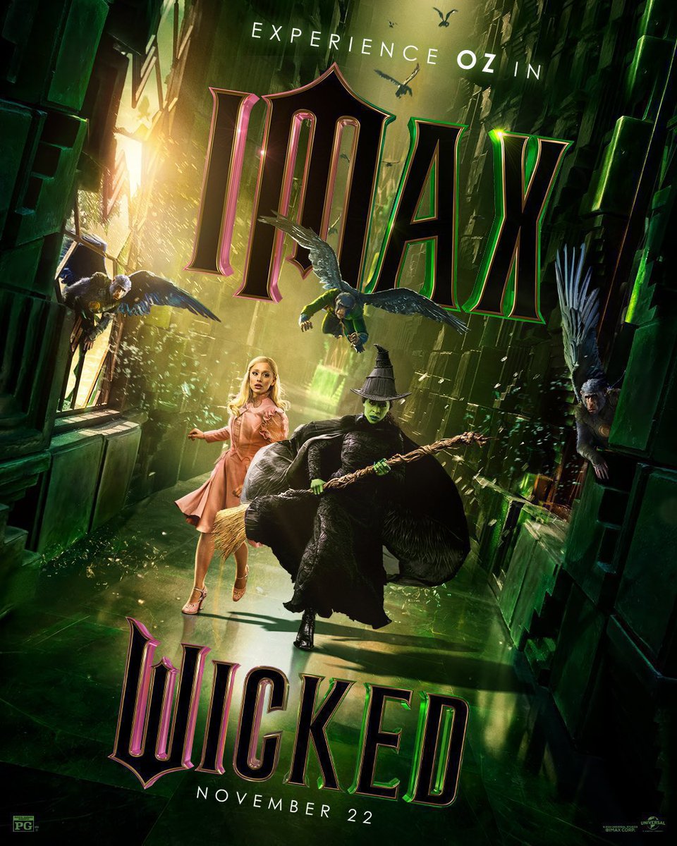 BuzzingPop's tweet photo. ‘Wicked’ starring Cynthia Erivo and Ariana Grande now ranks among the top 50 highest-grossing films of all-time at the domestic box office. https://t.co/4w8Ti4722o