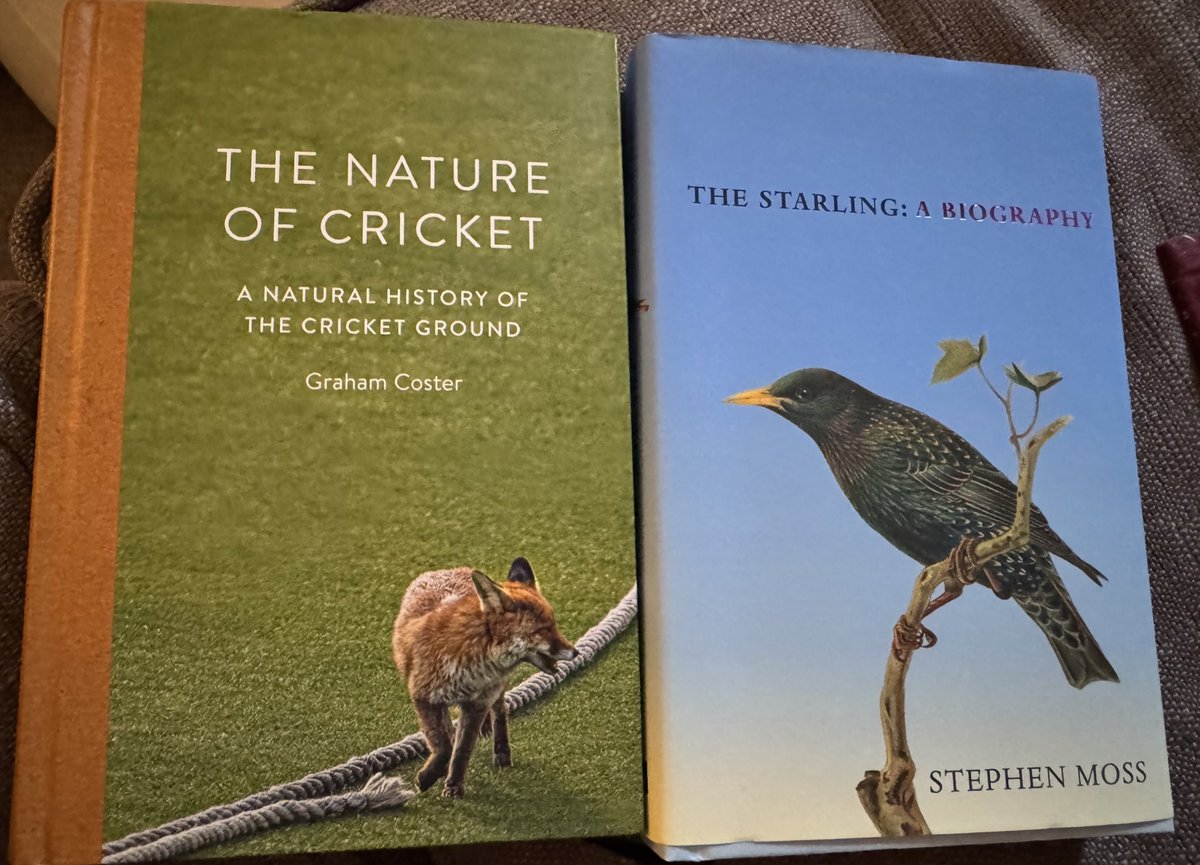 Menstonunited's tweet photo. Two great Christmas presents.  Not come across Graham Coster’s brilliant Nature of Cricket before.  Would have been great reference for my Trees in Stadia article in  @WSC_magazine 442.  By coincidence @StephenMoss_TV is a friend of Coster and referenced in it. Recommend both! https://t.co/m0WUJe3ec7