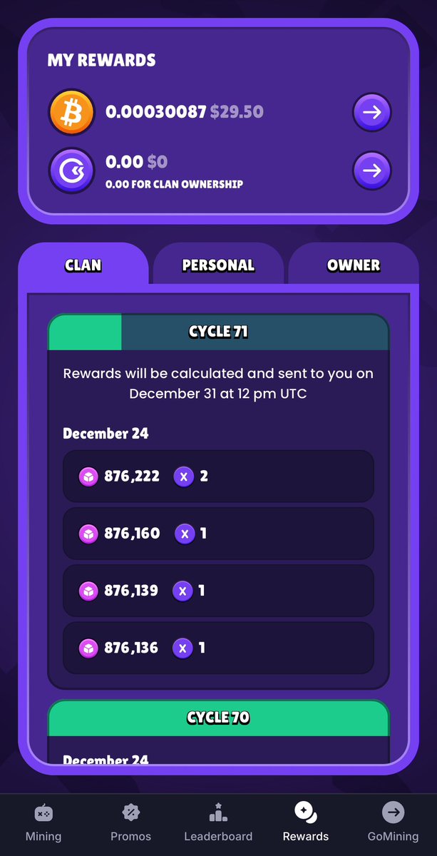 _Steve6_'s tweet image. Even the miner in my Christmas village is running on all cylinders today. 

In addition, I have been mining with a virtual miner in GoMining for two weeks now.

Through strategic cooporation with my clan members, I have already made $30 in MiningWars. 
 
 #GoMiningChristmas #BTC