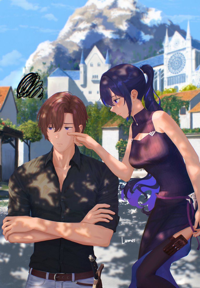 Lumos_96's tweet photo. Oscar got caught again ¯\_(ツ)_/¯ BTW, Congratulations on the second anime season 🎉📷📷
#unnamed_memory
#アンメモ 
https://t.co/hiFEQc1hup https://t.co/4XDCRLnDBy