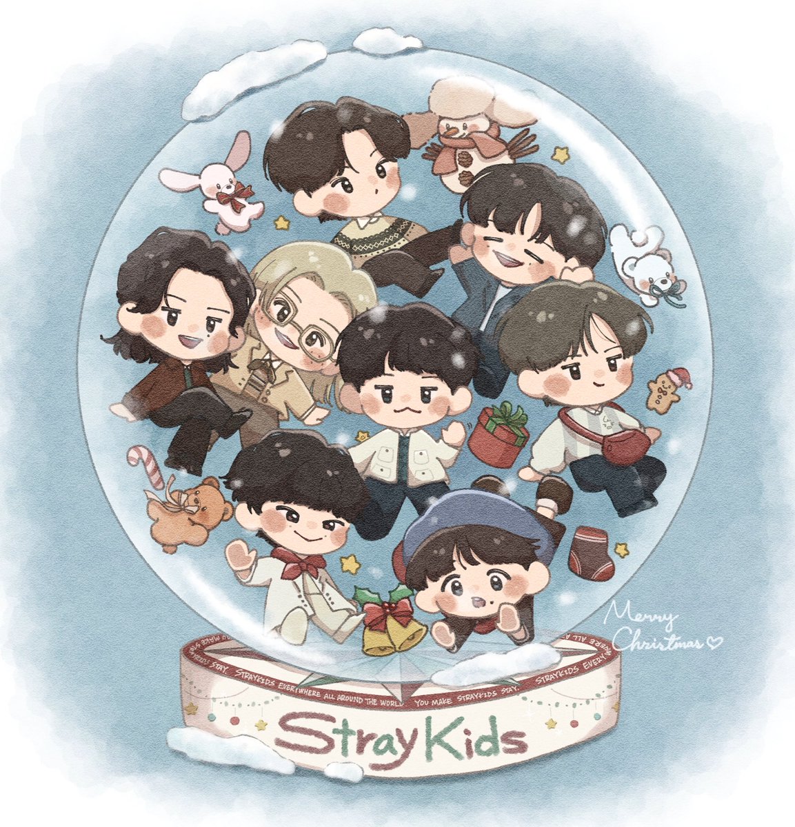 *･ﾟ｡:.*ᴍᴇʀʀʏ ᴄʜʀɪsᴛᴍᴀs*･ﾟ｡:.*
 #Straykidsfanart