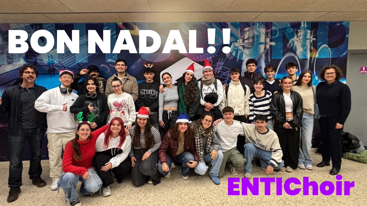 ENTI_BCN's tweet photo. En un dia tan assenyalat com avui, la coral dels i les alumnes de l' #ÀreadeMúsica #entisound us desitgen Bon Nadal!!
#EntiChoir
Escolteu i gaudiu d'aquesta nadala aquí 👇
https://t.co/QQCT7hPI5U https://t.co/aSRwwwdpy5