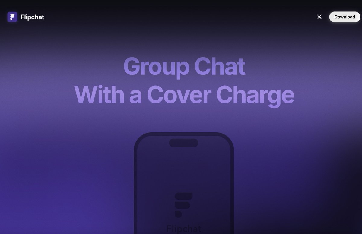 mert's tweet photo. simple but fun idea: @flipchat_app 

group chats where entry is gated by microtransactions

the team previously built Kik messenger (remember: "Kik me" lol)

one of the biggest apps ever back in the day, 80M users, and one of the first mass mobile msging apps along with BBM

and it's built on Solana!

basically, you either:

i) create a chat room and charge cover
ii) join another chat room and pay cover

I'm creating Room 1315 to test this out, come say hello 

signup was quite simple and took roughly 3-4 clicks