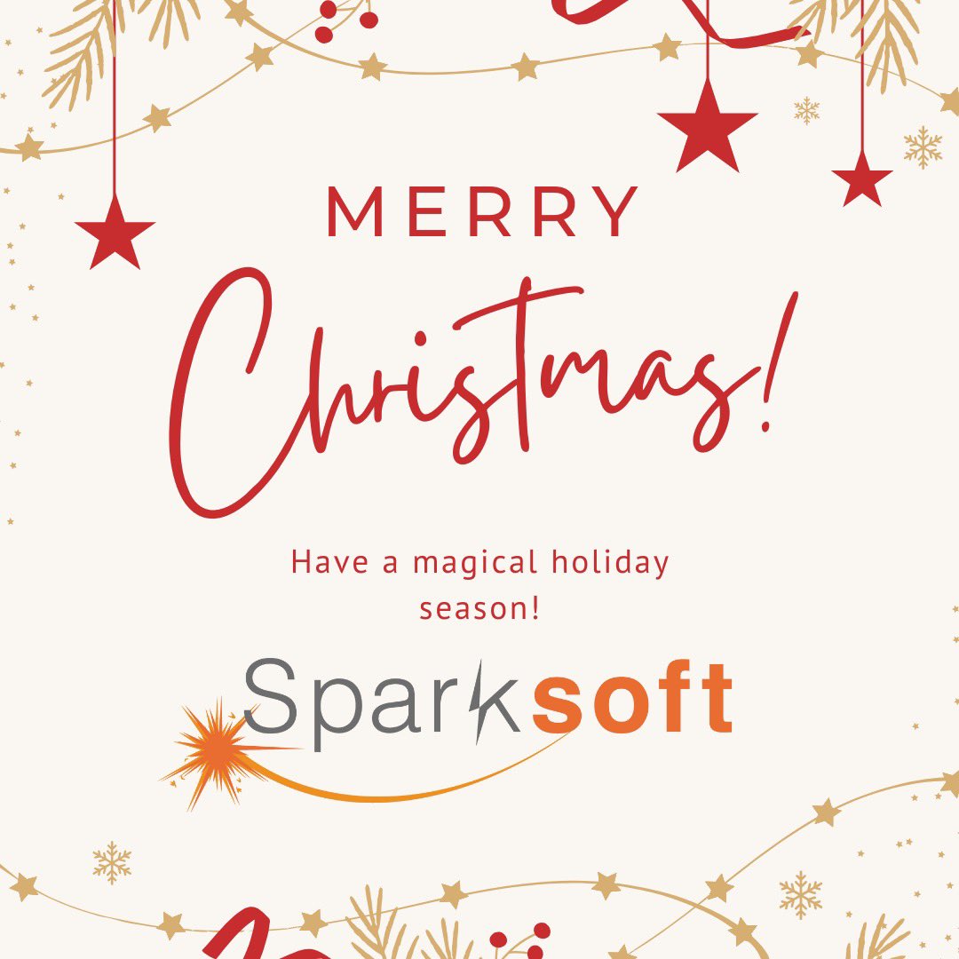 SparksoftCorp's tweet photo. Sparksoft wishes you a joyful and peaceful Christmas. May you enjoy your holiday surrounded by family and friends! #MerryChristmas2024 #family https://t.co/XoMbdOEWLc