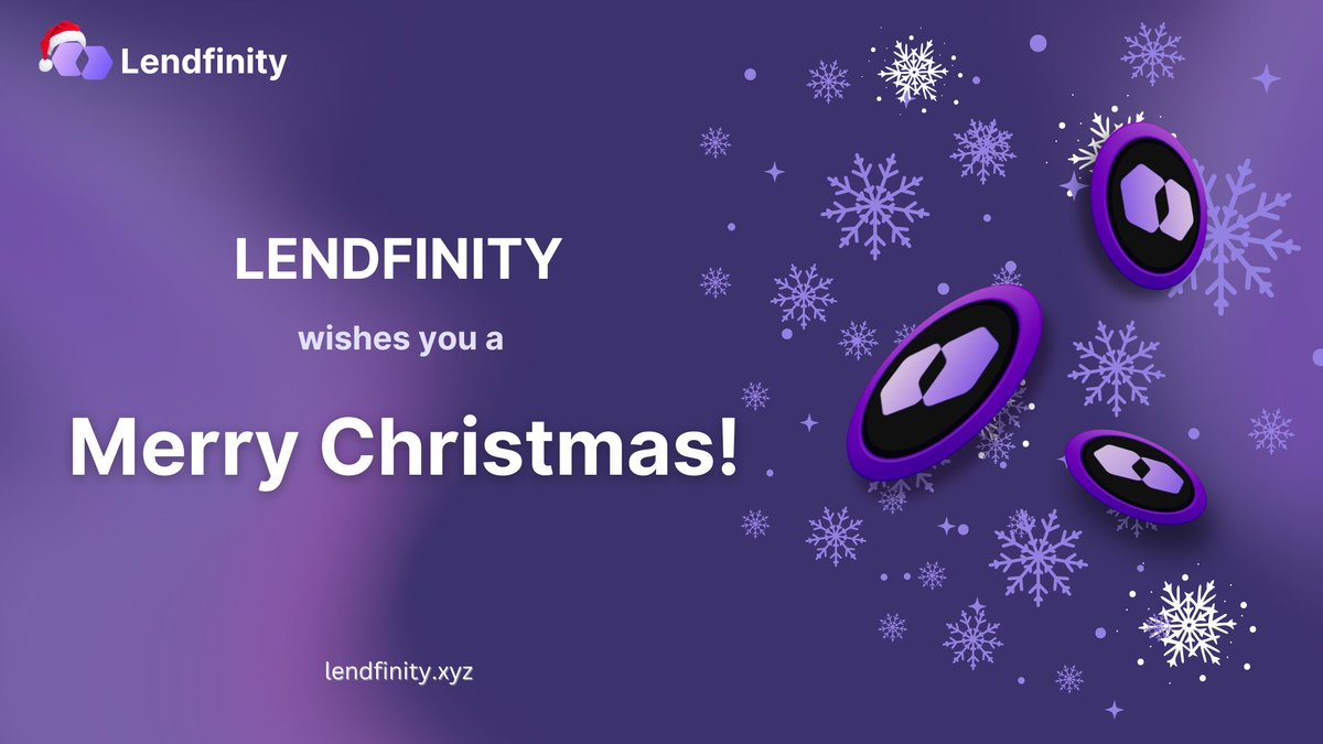 lendfinity_xyz's tweet image. Merry Christmas to everyone from the Lendfinity Team!🎄💜