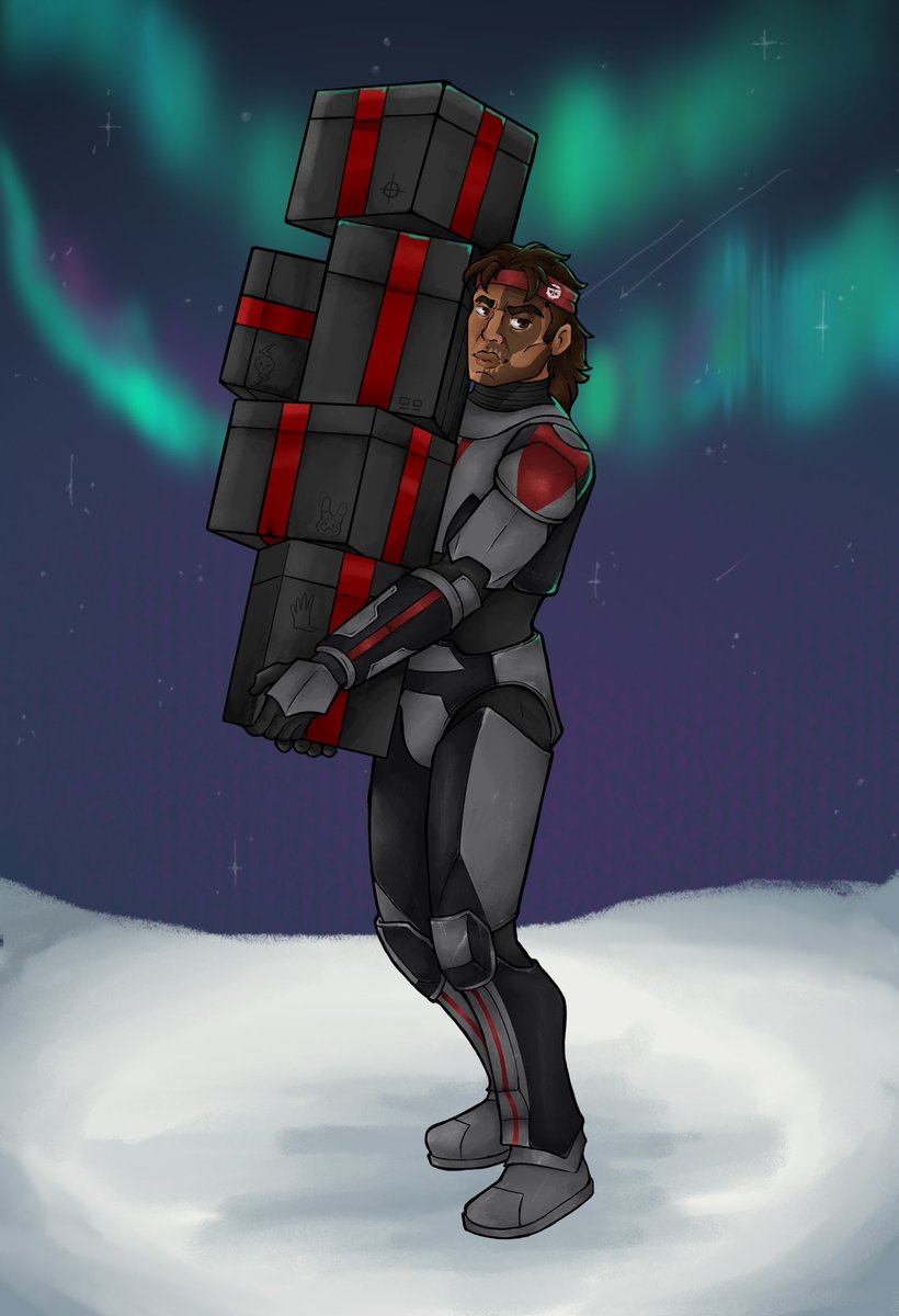roamingcowpoke's tweet image. The hardest mission of the year, trying to get presents for the team! 

Star Wars secret Santa present for @HowzerBajaBlast ! I hope you like it! Had a lot of fun :3 

#swtwtsecretsanta #Thebadbatch #Hunterbadbatch #hunter #huntertbb #starwars #starwarsfanart #art