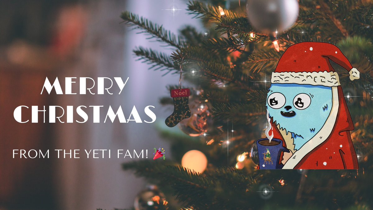 ctoyeti's tweet photo. 🎄❄️ Merry Christmas from the frosty $YETI fam! ❄️🎄
May your wallets stay full, your rugs stay far away & your memes be legendary.😂🐾
Here's to a chill and MEMEable green Xmas season! 🚀
#MerryChristmas #yeti #yetimode #yetimeme #solanameme #sol https://t.co/XeYigBpicn
