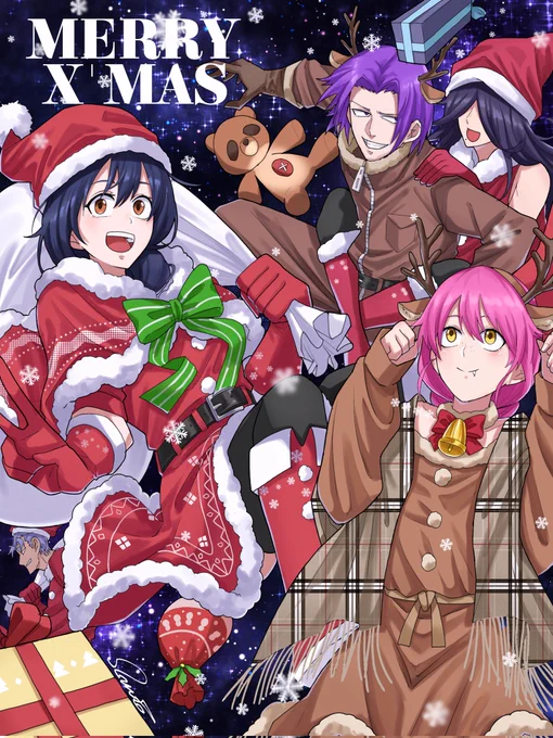 これまでに描いたアンデラのクリスマスイラストも再掲