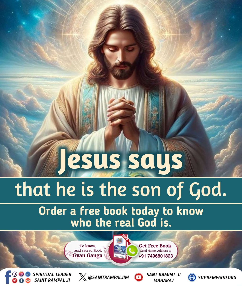 swatisahu01's tweet photo. #WhatDoesBibleSayForChristmas
Jesus says that he is the son of God.

Order a free book today to know who the real God is.
Gyan Ganga On Christmas https://t.co/dVRMKlSgmG