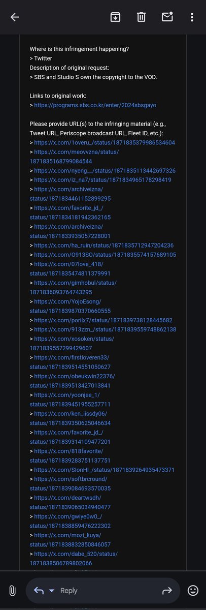 iz_na7's tweet photo. @JuyoonzAddict If you scroll to the bottom of the email, there's a long list of a lot of us who got copyright https://t.co/NBE1h422qP