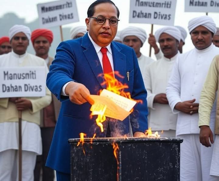 सोचो कितना जहर था उस किताब में,
वरना किताबों से प्यार करने वाला इंसान,
(एक किताब) मनुस्मृति को नहीं जलाता। 

मनुस्मृति दहन दिवस की आप सभी साथियों को हार्दिक शुभकामनाएं..💐 

#मनुस्मृति_दहन_दिवस