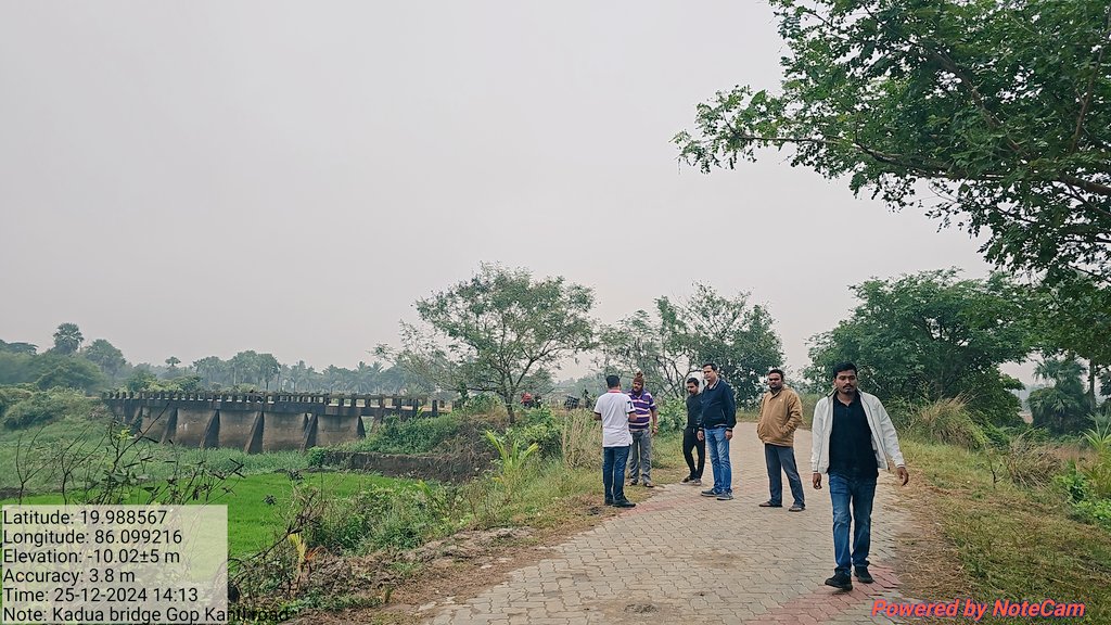 Finalisation of proposed Kadua Bridge alignment on Gop Kanti road in Gop block