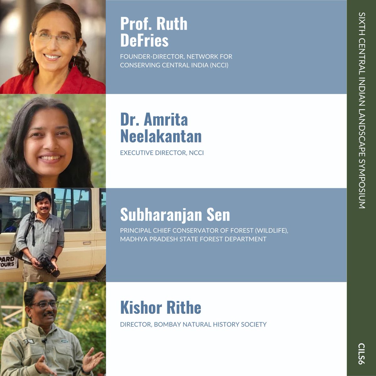 We are excited to introduce the CILS6 Advisory Committee! 🌿

This group of seasoned conservation leaders lend their expertise to shape the symposium’s vision and agenda. We’re deeply grateful for their support and leadership as we approach CILS6!

#CILS6 #Jugalbandi