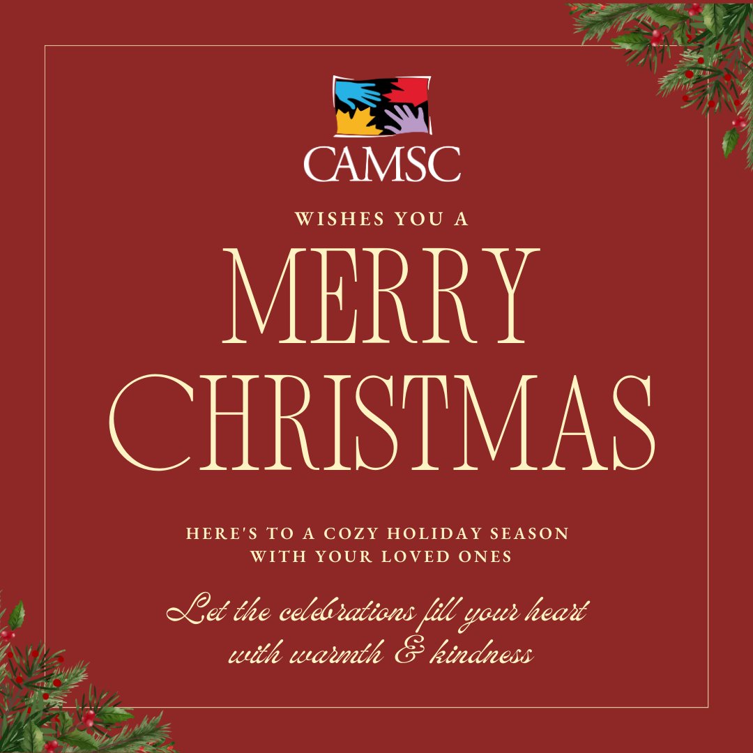 🎄 Wishing You a Joyful Holiday Season! 🎄

From all of us at CAMSC, we wish you and your loved ones a Merry Christmas filled with warmth, laughter, and love.