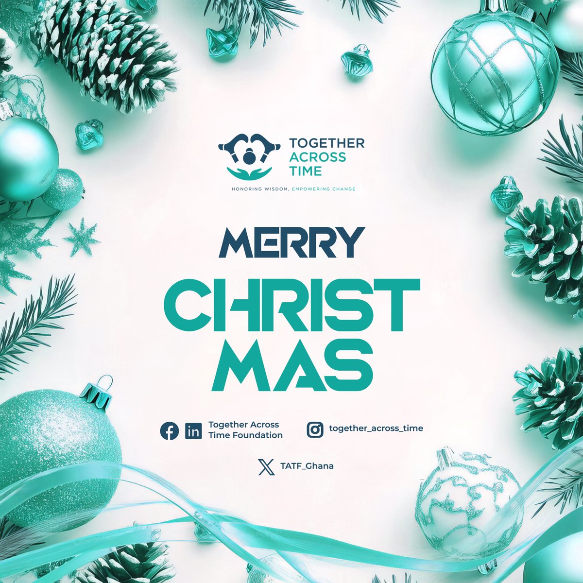 TATF_Ghana's tweet photo. 🎄Merry Christmas from Together Across Time Foundation! 🎄
This season, we celebrate the gift of togetherness—the connection between generations, the power of care, and the beauty of community.
#MerryChristmas #TogetherAcrossTime #CommunityCare #GenerationalUnity #HolidayJoy https://t.co/cVZ07Bedkj