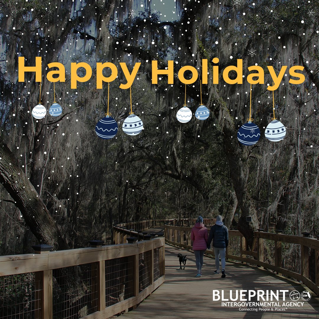 Whether you're exploring our local parks &amp; trails or celebrating with loved ones, we wish you a season filled with warmth, joy, and togetherness.

✨ Happy Holidays, Tallahassee-Leon County! ✨
#Blueprint #CityofTallahasse #LeonCounty #HappyHolidays #Christmas