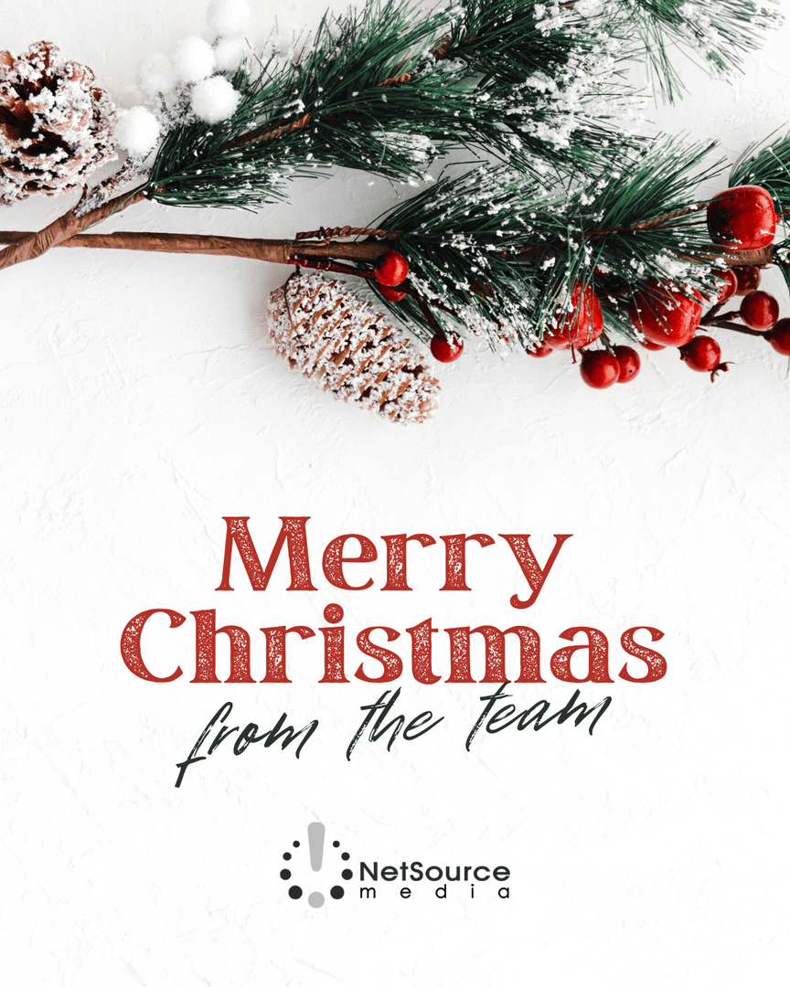 NetSourceMedia's tweet image. Merry Christmas from NetSource Media! 🎄
Our team is off today to celebrate with loved ones, but we’ll be back soon to help your business reach new heights. Wishing you peace, joy, and holiday cheer! 🌟