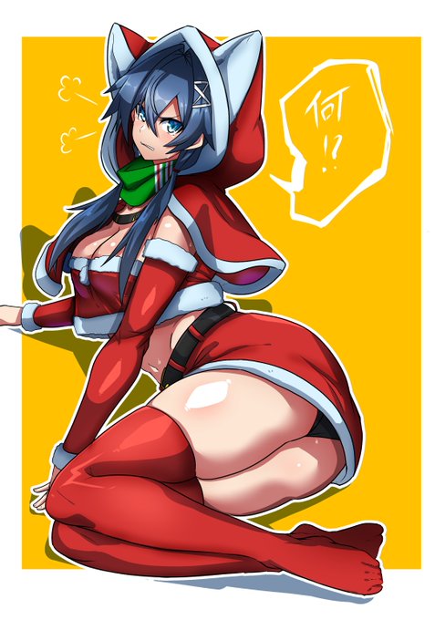 無理やり着せたメリクリ雨月咲子ちゃん! 