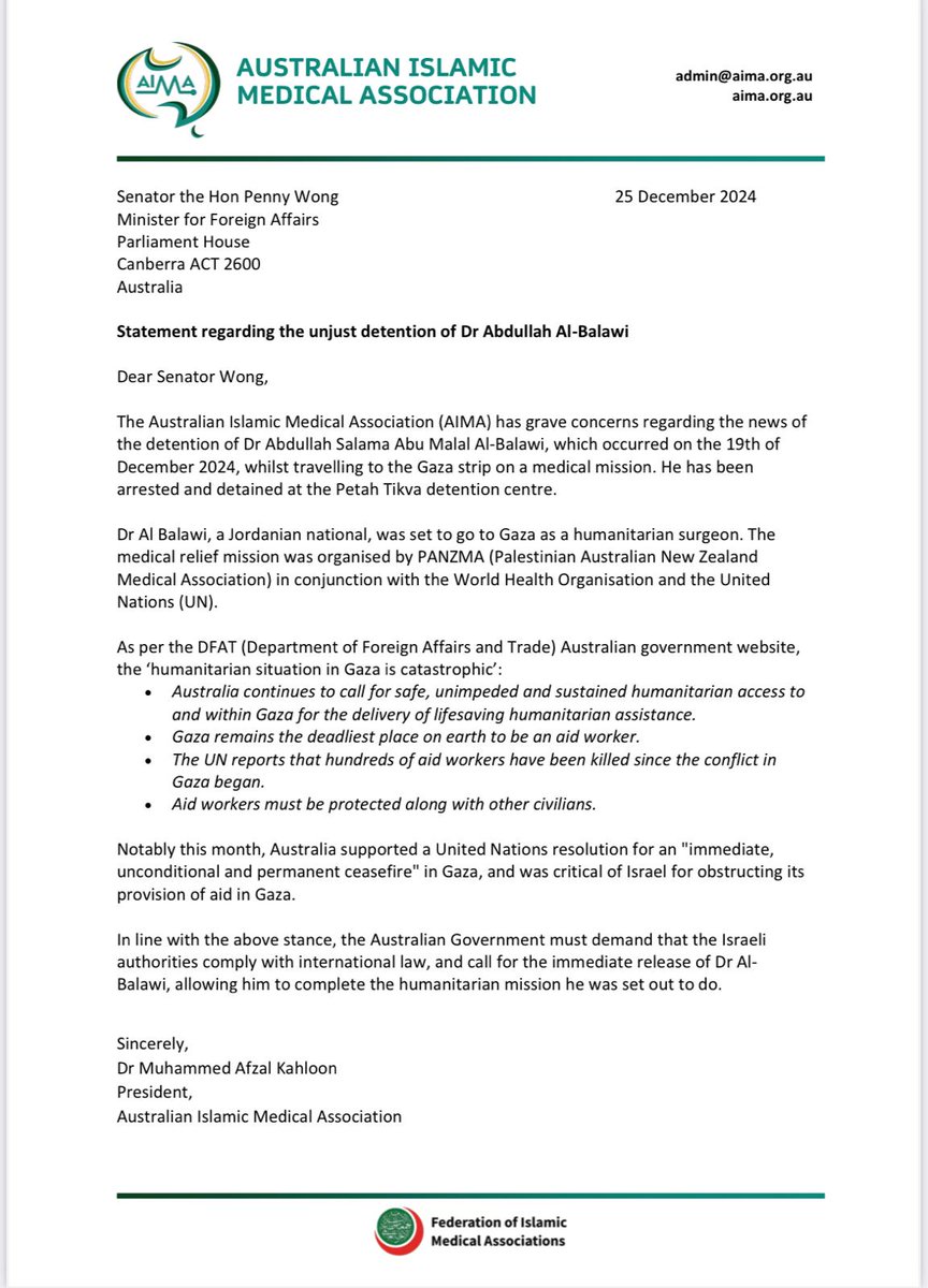 Australian Islamic Medical Association tweet media