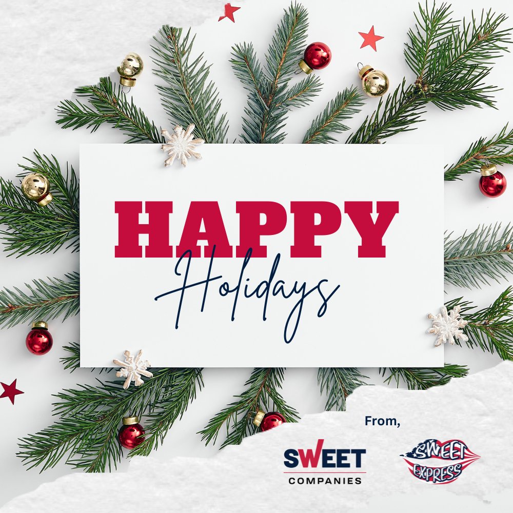 SweetExpressLLC's tweet image. Happy Holidays from all of the Sweet Family!

#holidays #christmas #trucking #transportation #diesel #truckdriver #happyholidays