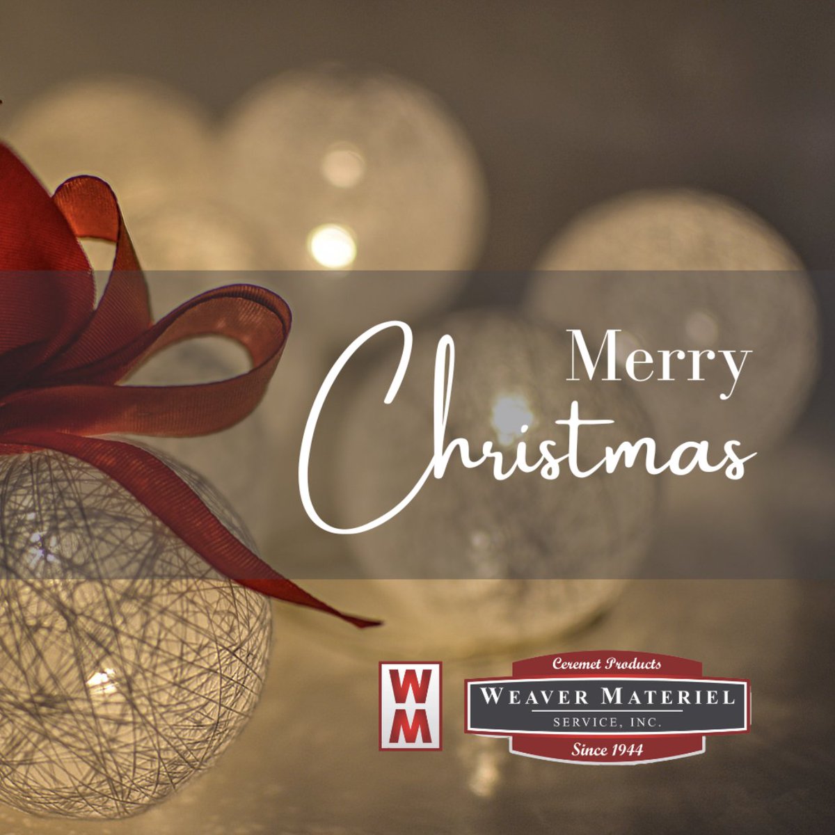 Merry Christmas from all of us at Weaver Materiel! #WeaverMateriel #MerryChristmas