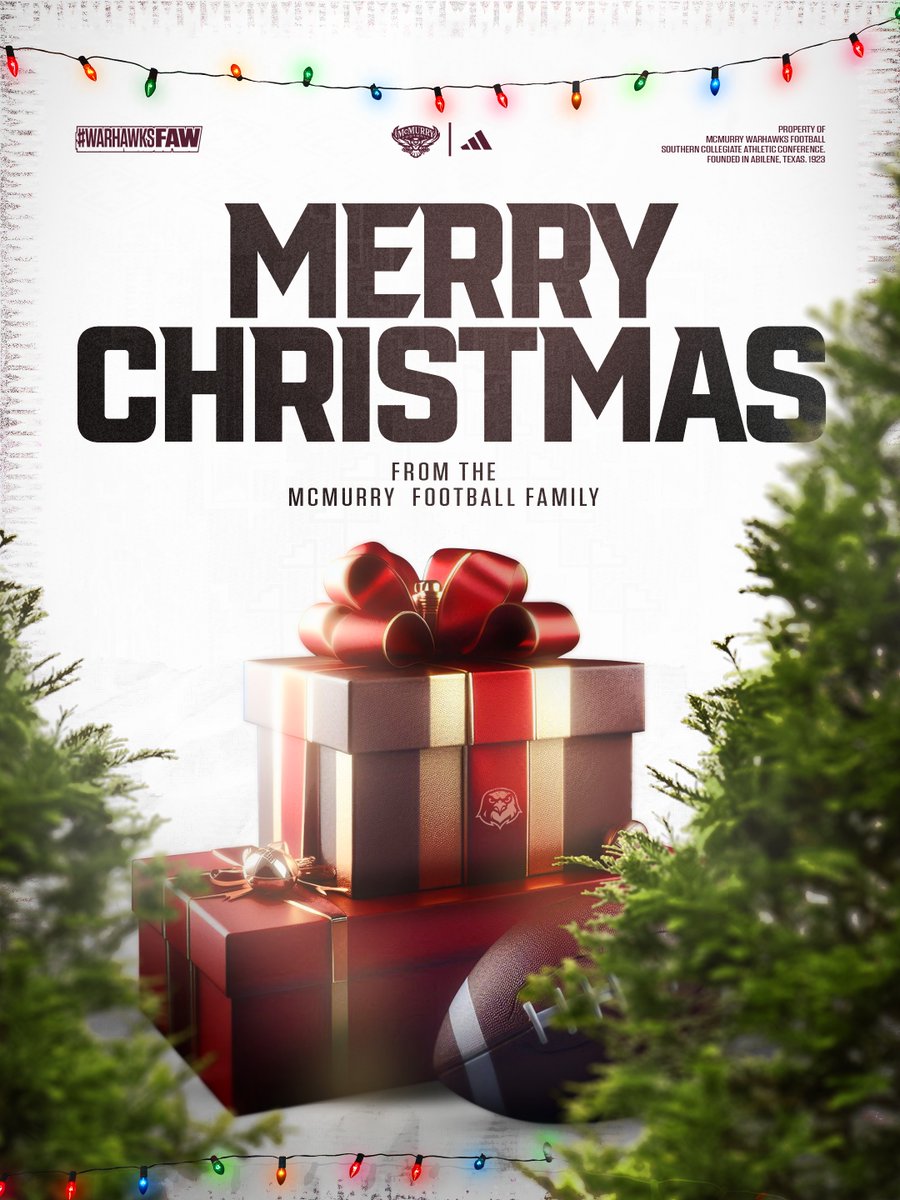 Merry Christmas from the McMurry Football Family!!!