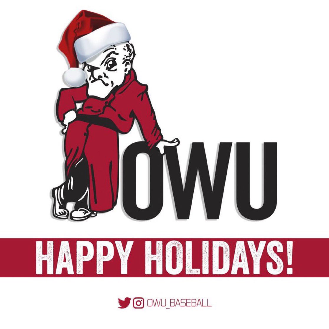 From our OWU baseball family to yours, Happy Holidays! #RollShops