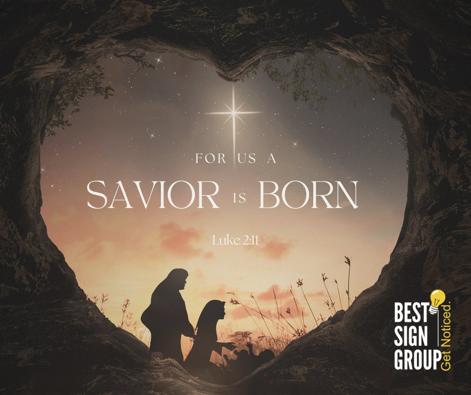 BestSignGroup's tweet image. "For unto you is born this day in the city of David a Savior, who is Christ the Lord"  Luke 2:11.
In the words of Charles Dickens, "God bless us, everyone!"
