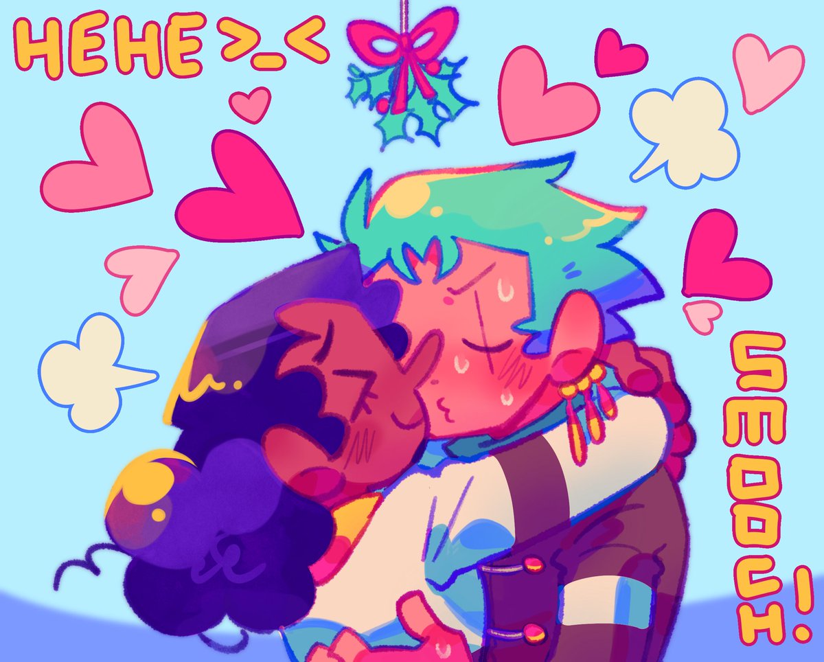 ZosoppCEO's tweet photo. Merry Christmasssss :333 smooches under the mistletoe >3< https://t.co/hLRX9mPOk9