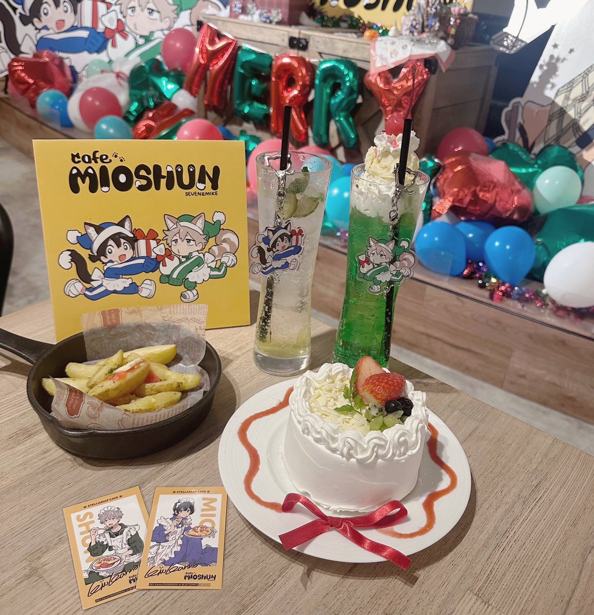 ptrchor_'s tweet photo. みおしゅんカフェ🎄⭐︎
実央お誕生日おめでとうだいすきだよ〜
 #春風のエトランゼ https://t.co/iWYUuS7V0I