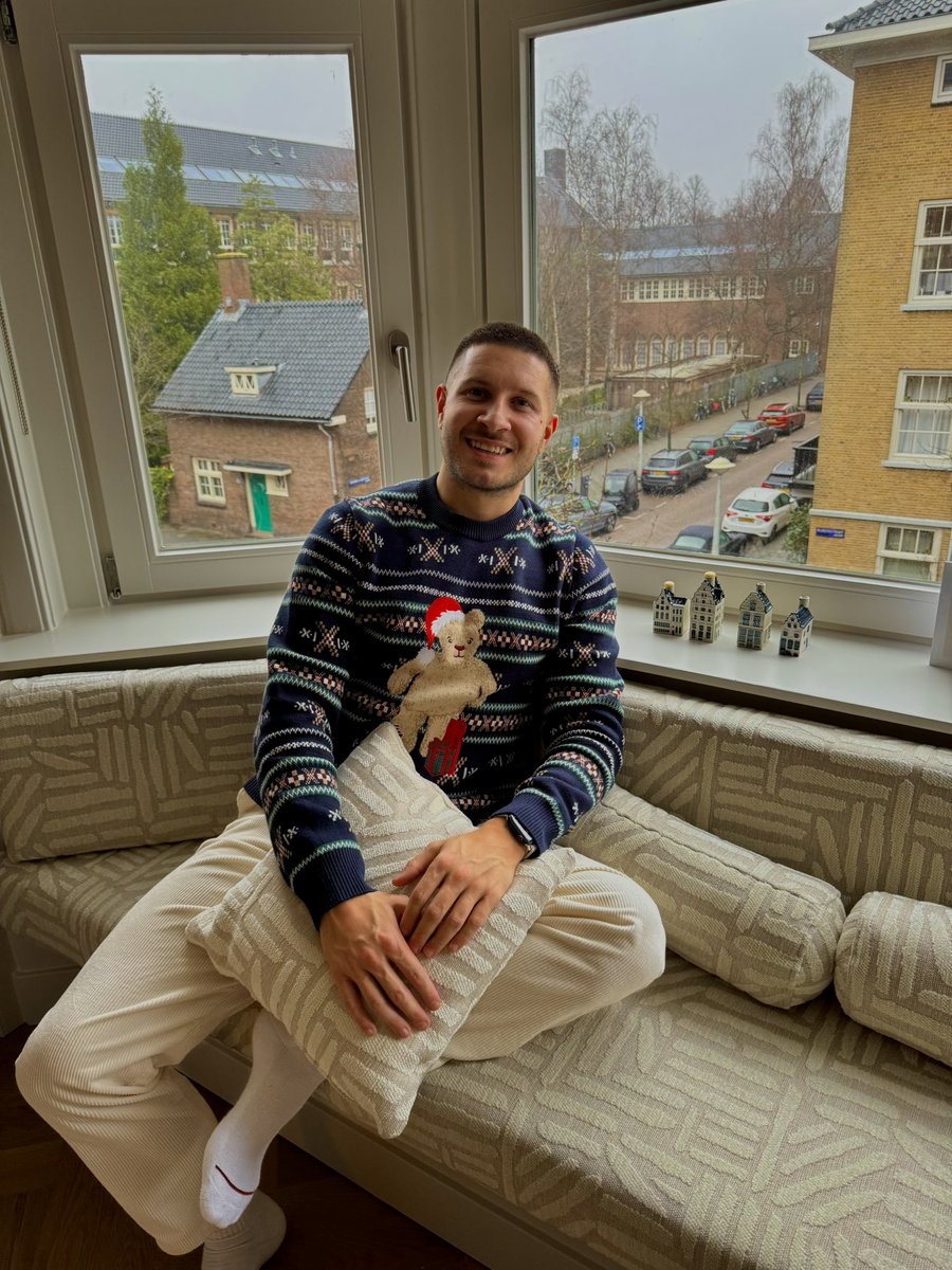 TweetLorimer's tweet photo. Happy Christmas from Amsterdam and @marksandspencer ‘s Spencer Bear 🎄 #Christmas  #ChristmasDay https://t.co/qDbGWNrsKJ