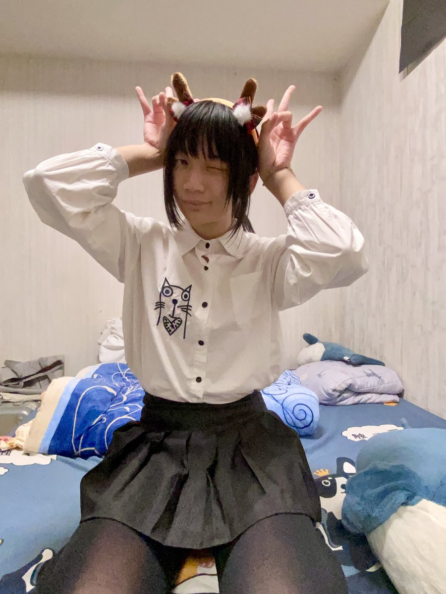 Haruko921115's tweet photo. 【隨手拍拍】
聖誕快樂！沒有聖誕服裝，但有小鹿鹿🦌
今年化身小鹿娘陪你渡過聖誕🥰

看好多人拍聖誕寫真，都超好看！希望明年我也能夠拍！
我自己心中有很多想拍的畫面，不過以我自己有的東西沒辦法拍到我想要的效果...

（有另外拍個小影片，之後再剪出來）
#男の娘 #聖誕節 #可愛い #梓晴はるこ https://t.co/cVGydIXYIS