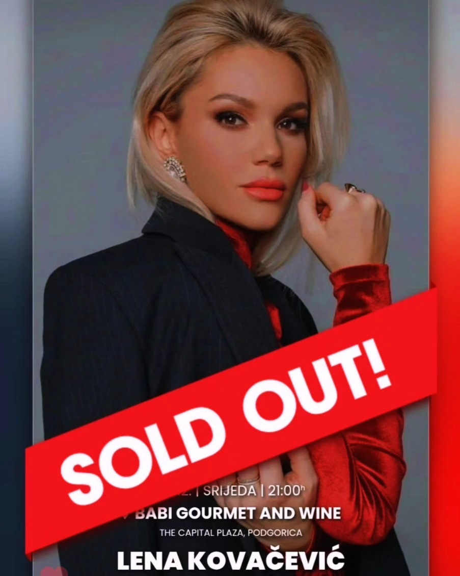 Podgorica SOLD OUT, hvala!
Vidimo se u sredu 25.12 u #thecapitalplaza na promociji albuma "9" 📷 u Crnoj Gori i našem special nastupu.
#musiceventsteam
Je taime