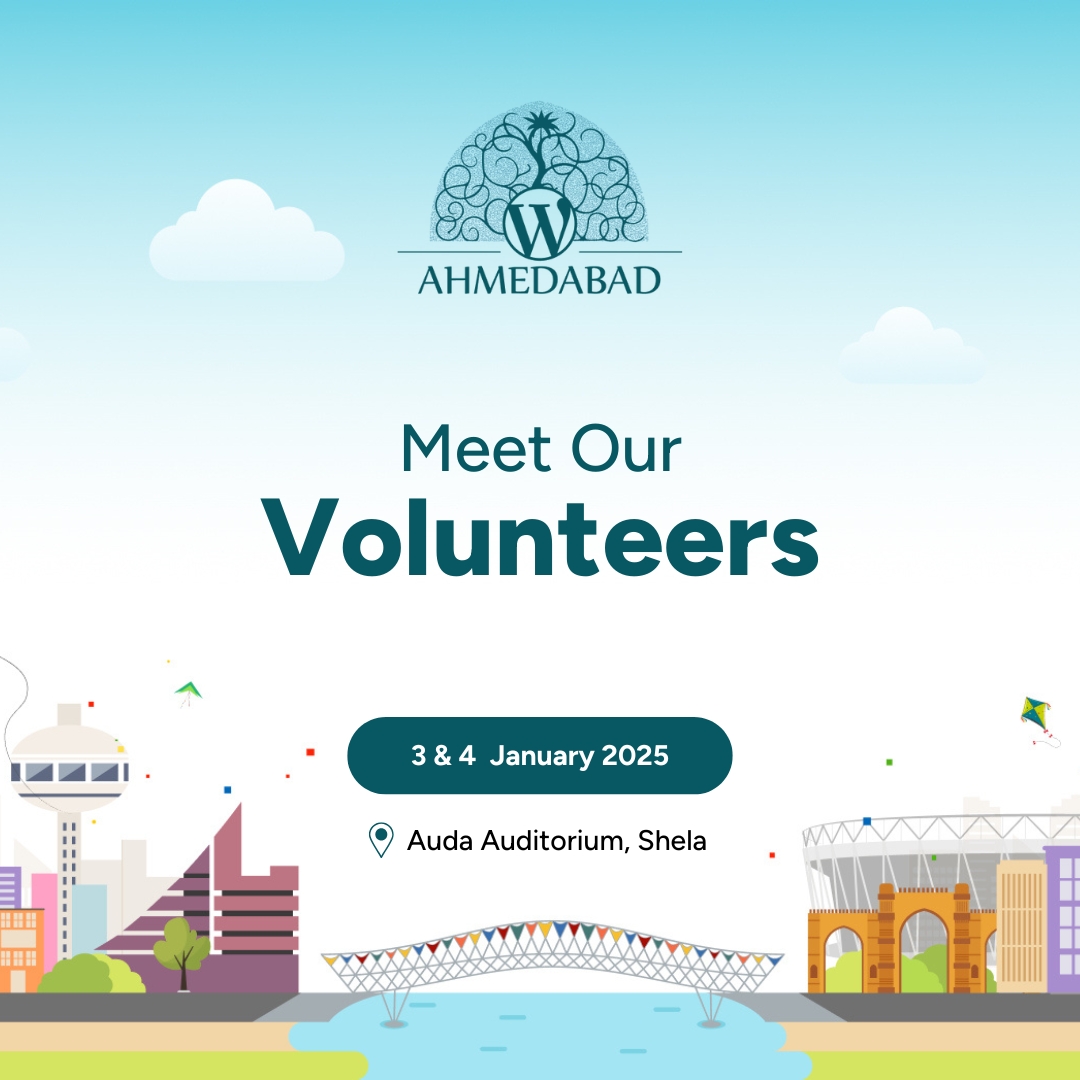 WCAhmedabad's tweet image. 🌟 Behind every successful event is a team of passionate volunteers!

Meet the incredible individuals making #WordCampAhmedabad 5.0 a seamless and unforgettable experience.🚀

🔗 ahmedabad.wordcamp.org/2025/meet-the-…

#WordCamp #WordPress #WordPressCommunity #VolunteerAppreciation #Teamwork
