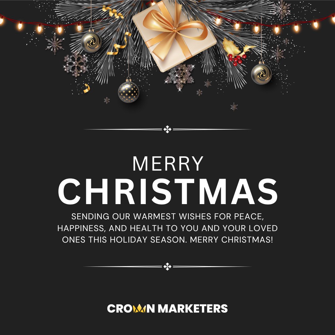 CrownMarketers's tweet photo. 🎄Merry Christmas from all of us at Crown Marketers! 🎁

Stay merry and stay inspired! 🎅

🖥️ https://t.co/Zp9edemLKG

#CrownMarketers #DigitalMarketing #TorontoMarketing #MarketingAgency #SocialMediaMarketing #SEO #WebDesign https://t.co/AP4VAl5haV