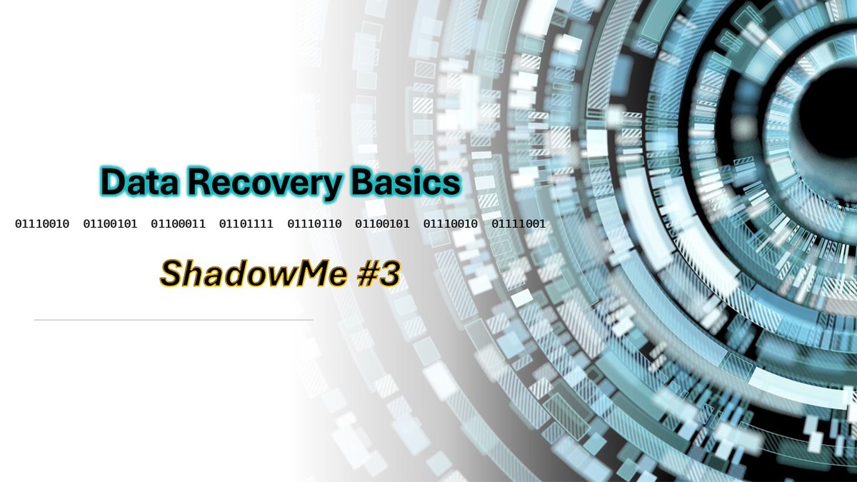 binaryz0ne's tweet image. Data Recovery Basics (ShadowMe #3) #DFIR 
youtube.com/watch?v=fFwhKz…