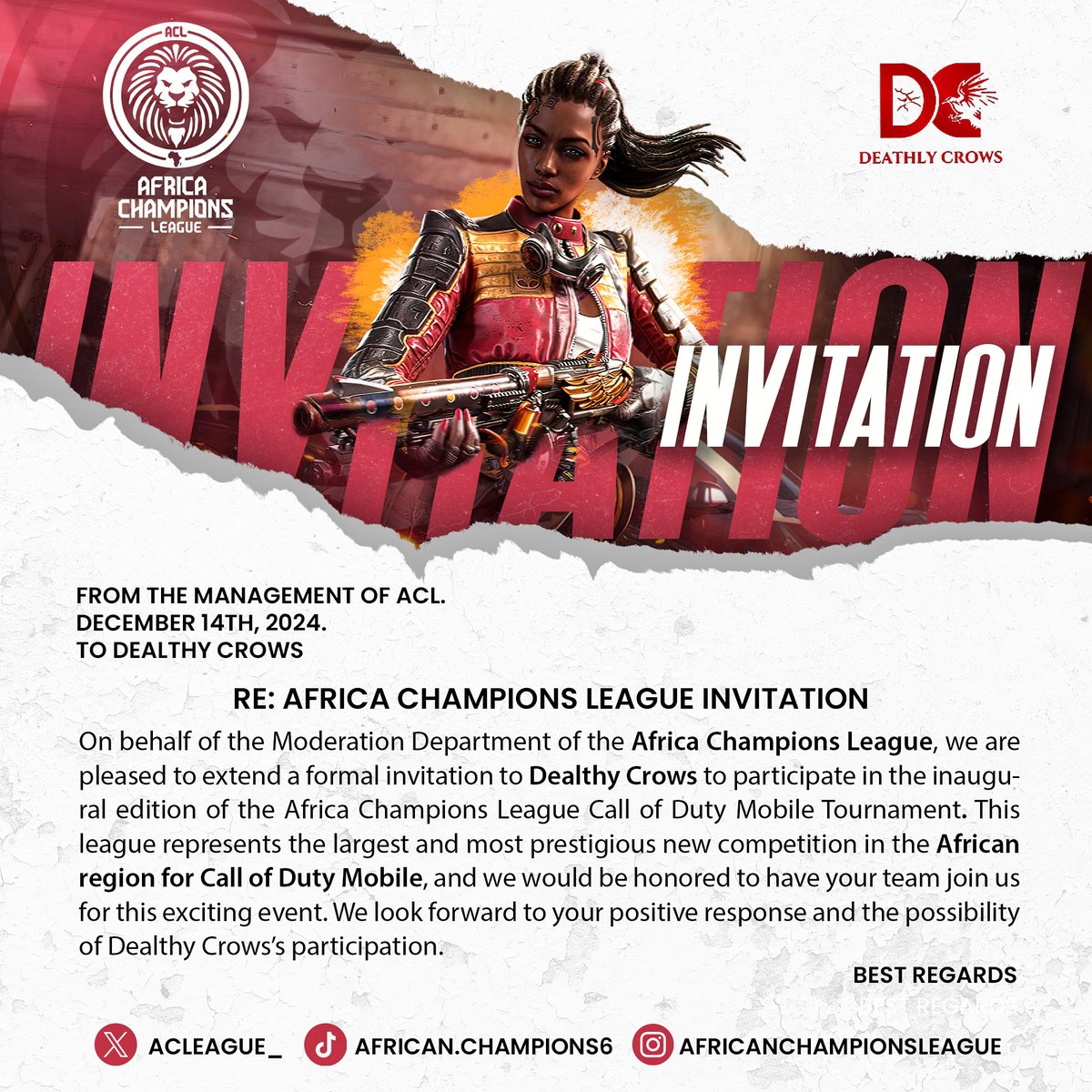 We Accept. #Acl <a href="/Acleague_/">Africa Champions League (ACL)</a>