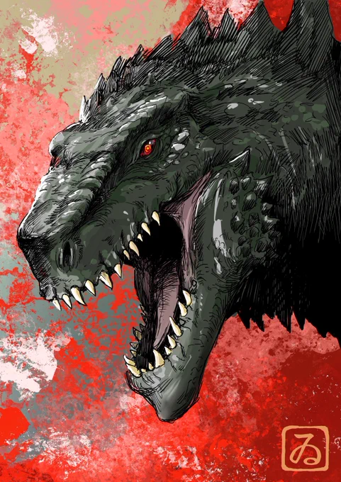 以前描いたエメゴジ並べたらたまたまクリスマスカラーだった今日はムビモン発売でたくさんのエメゴジラバー仲間が確認できて幸せな日でした。I have a crush on you, GODZILLA 1998! 