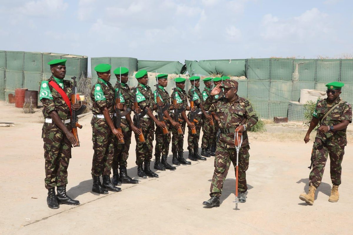 On Monday, @kdfInfo Deputy Army Commander, Maj. Gen. Mohammed Nuur Hassan concluded a three-day visit to #ATMIS KDF Forward Operating Bases (#FOBs) in Jubaland State.Maj. Gen. Hassan commended troops for their commitment to #ATMIS' mandate and contributions to the Somali