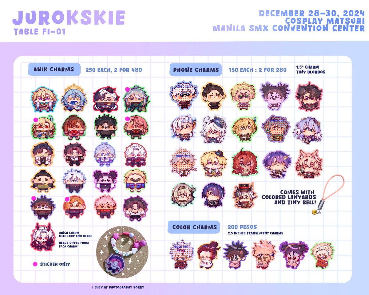 yeetskies_'s tweet photo. [rts 💅]

Here's my rushed catalogue for cosmatsu 2024!! i'm at table FI-01 (it's i not l)

I have new merchies so please visit^^

(if you wanna reserve, please feel free to dm me on insta @/jurokskie (not here cuz it'll take days)
#FanFairatCosplayMatsuri2024
#CosplayMatsuri2024 https://t.co/sShIDBoOCR