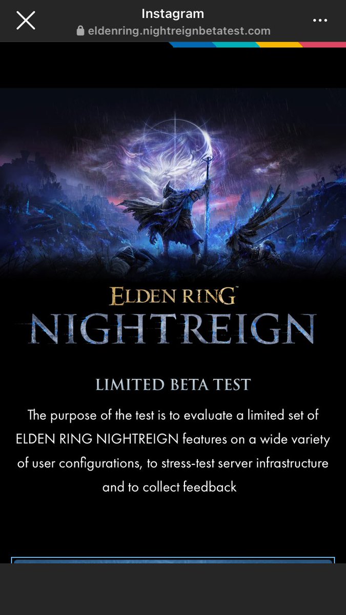 MetjuPerry's tweet photo. @BandaiNamcoUS just got a pretty convincing ad on Instagram to join the network test on PC. Assuming they wanted me to link my @Steam account. Be careful out there https://t.co/6YbQn45eZq