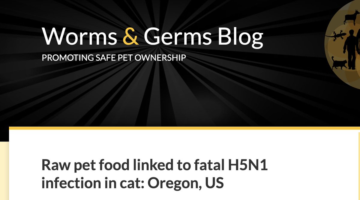 Another dead cat from H5N1 infection from a raw diet. Presumably there are more deaths than have been reported, and infected cats create risk to people around them.

Mitigation is easy...just stop feeding raw diets (esp poultry based) to dogs and cats. 
1/2