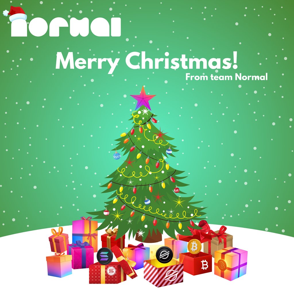 normalfi's tweet photo. ๐ Merry Christmas from Team Normal! Wishing you a joyful holiday season filled with cheer, crypto, and everything Normal. ๐โจ
#MakeCryptoNormal https://t.co/sEFn0cuCDf