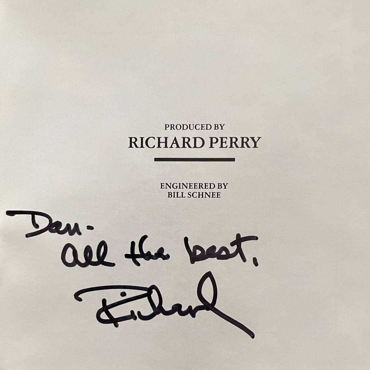 DanPasternack's tweet image. Very sad about the passing of producer Richard Perry. We had lunch years ago and he shared his memories of producing “I Am The Greatest,” bringing together @ringostarrmusic, John Lennon and George Harrison. Richard said George was a last minute addition to the session.